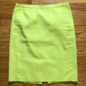 J.Crew Neon Yellow Pencil Skirt